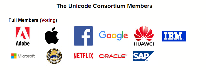 ❗ unicode-consortium-full-members ❗